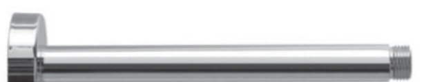 Polo Mario Shower Arm (Round shape Ø 25 mm Threaded connection G1/2” Length 250 mm With cover plate) — Chrome