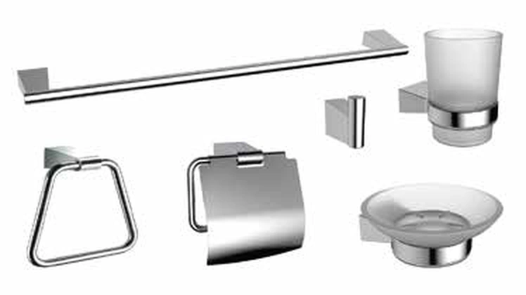 Polo Mario 6-Piece Bathroom Accessories Set – model PM-ACC66400 — Chrome