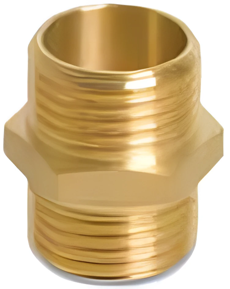 Polo Mario Double Nipple (1/2" x 1/2" Length 40 mm) — Brass