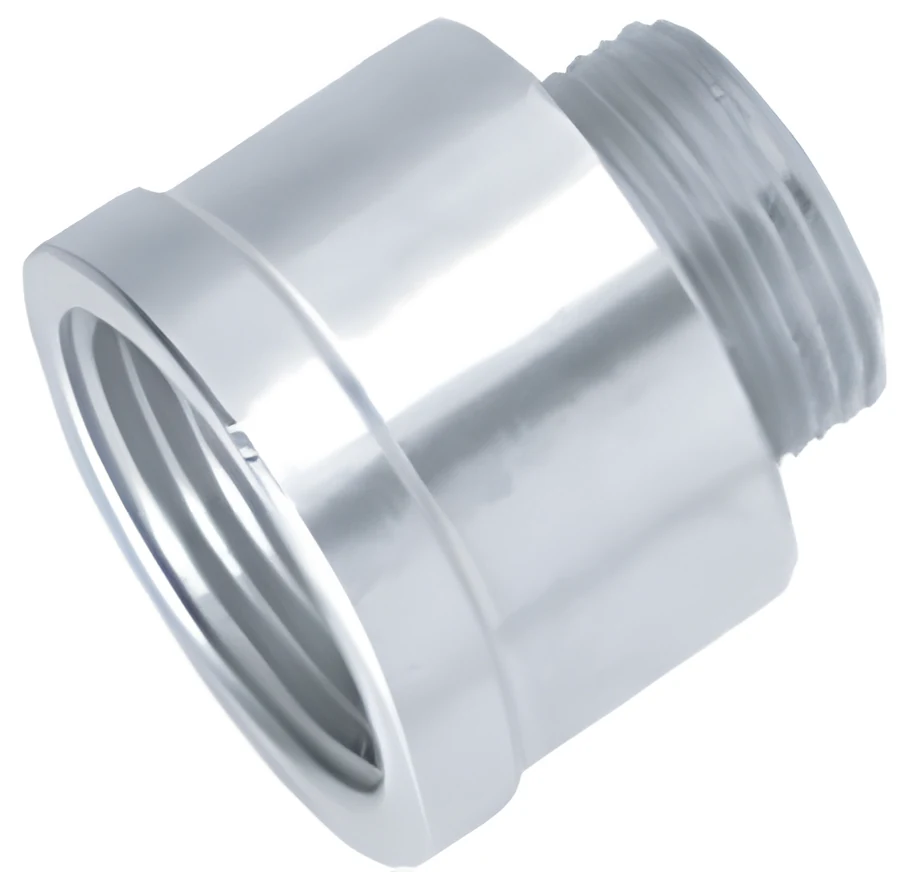 Polo Mario Reducing Nipple (3/8" x 1/2"), male -female thread — Chrome