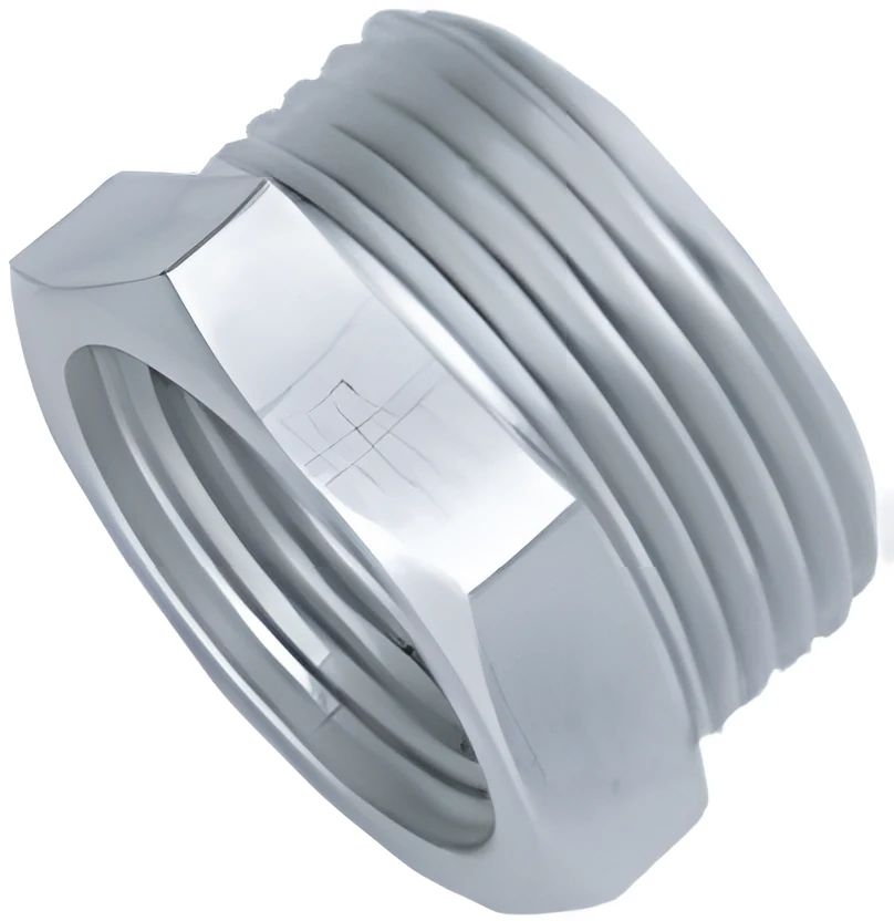 Polo Mario Reducing Nipple (3/4" x 1/2"), male -female thread — Chrome
