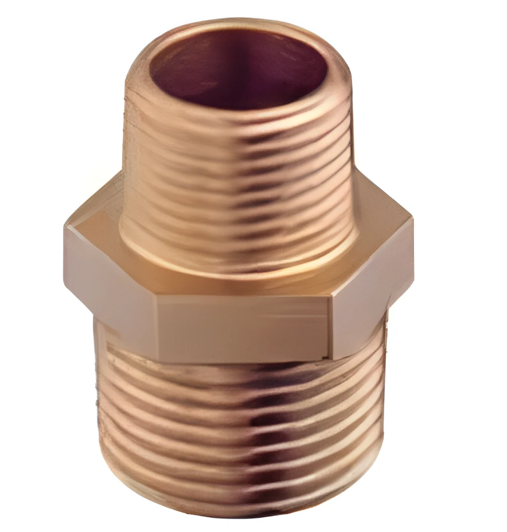 Polo Mario Reducing Nipple (3/8" x 1/2"), male - male thread — Brass