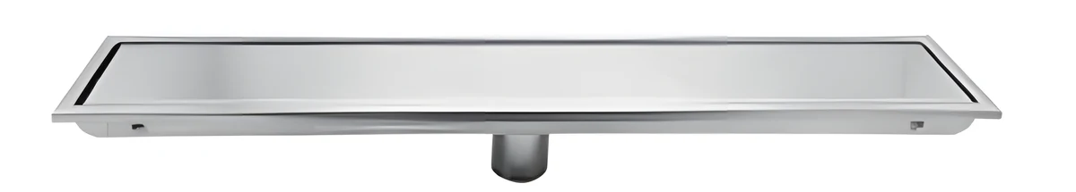 Polo Mario Shower Channel (100x300mm), double face cover — Brushed Stainless Steel