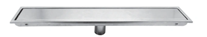 Polo Mario Shower Channel (100x500mm), double face cover — Brushed Stainless Steel