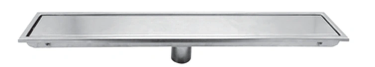Polo Mario Shower Channel (100x600mm), double face cover — Brushed Stainless Steel