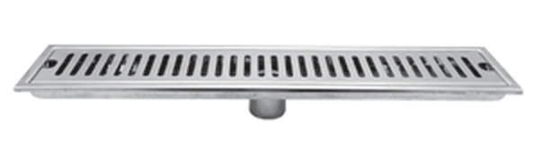 Polo Mario Shower Channel (100x400mm), slotted cover — Two-side polished mirror