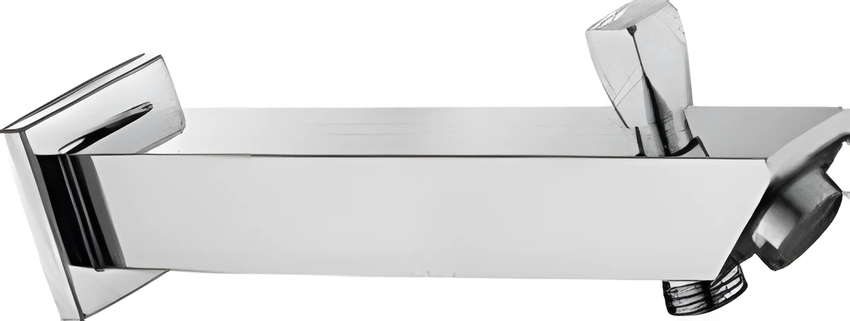 Polo Mario Spout, wall mounted (170mm), rectangular shape — Chrome