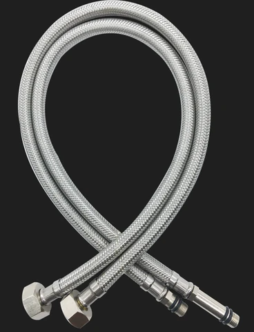 SS Braided Flexible Hose with brass insert TL 60CM