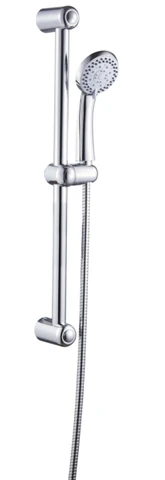 Sliding Bar Chrome 450mm+hand shower 5 func+hose