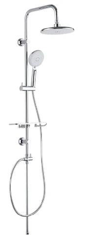 Dual Squar Rainshower220+5Funct HS 120Hose+sliding+Soap Hold