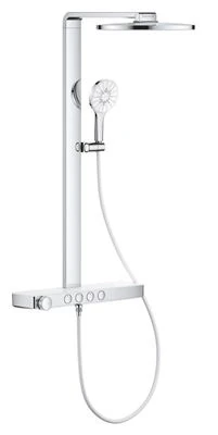 GROHE Rainshower Aqua Pure Shower system with thermostat for wall mounting