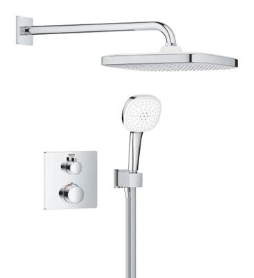 GROHE Grohtherm Concealed shower system with Tempesta 250 Cube