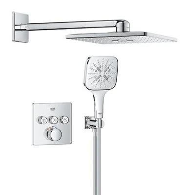 GROHE Grohtherm SmartControl Concealed shower system with Rainshower SmartActive 310 Cube