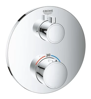 GROHE Grohtherm Thermostatic mixer for 1 outlet with shut off valve