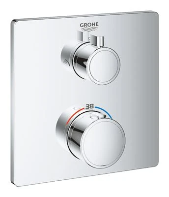 GROHE Grohtherm Thermostatic shower mixer for 2 outlets with integrated shut off diverter valve