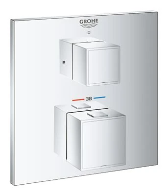 GROHE Grohtherm Cube Thermostatic mixer for 1 outlet with shut off valve