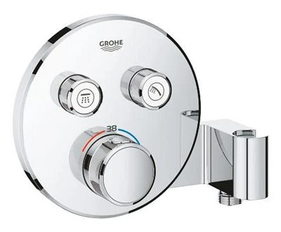 GROHE Grohtherm SmartControl Thermostat for concealed installation with 2 valves and integrated shower holder