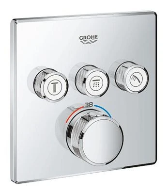 GROHE Grohtherm SmartControl Thermostat for concealed installation with 3 valves