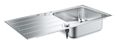 GROHE K500 Stainless steel sink with drainer