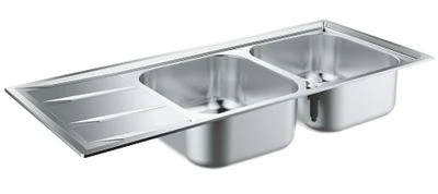GROHE K400 Stainless steel sink with drainer