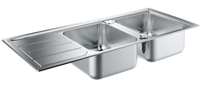 GROHE K500 Stainless steel sink with drainer