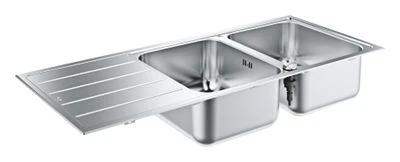 GROHE K500 Stainless steel sink with drainer
