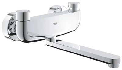 GROHE Eurosmart Cosmopolitan T Self closing basin mixer with mixing device and adjustable temperature limiter
