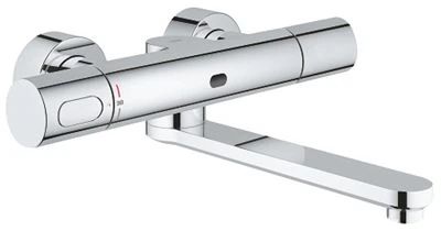 GROHE Eurosmart Cosmopolitan E Infra red electronic wall basin mixer with thermostatic temperature control L