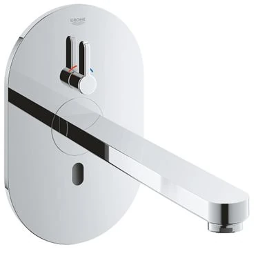 GROHE Eurosmart Cosmopolitan E Infra red electronic basin mixer with mixing device and adjustable temperature limiter