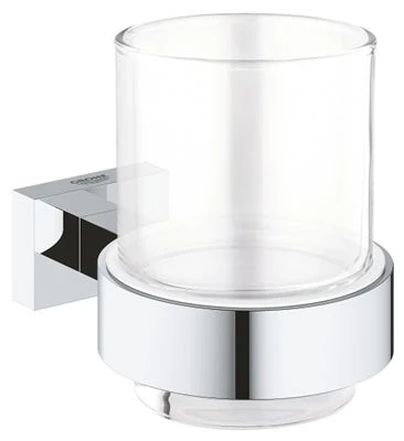 GROHE Essentials Cube Crystal glass with holder