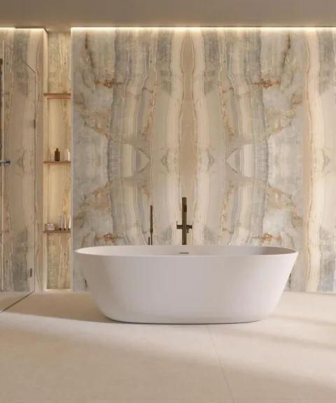 NG Kütahya Blue Florit – Marble look tiles