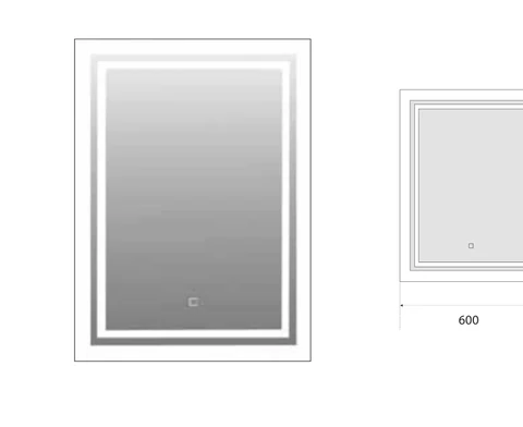 Polo Mario Mirror (600 x 800 mm 15.6W Thickness 5mm) – model MR-LED06A